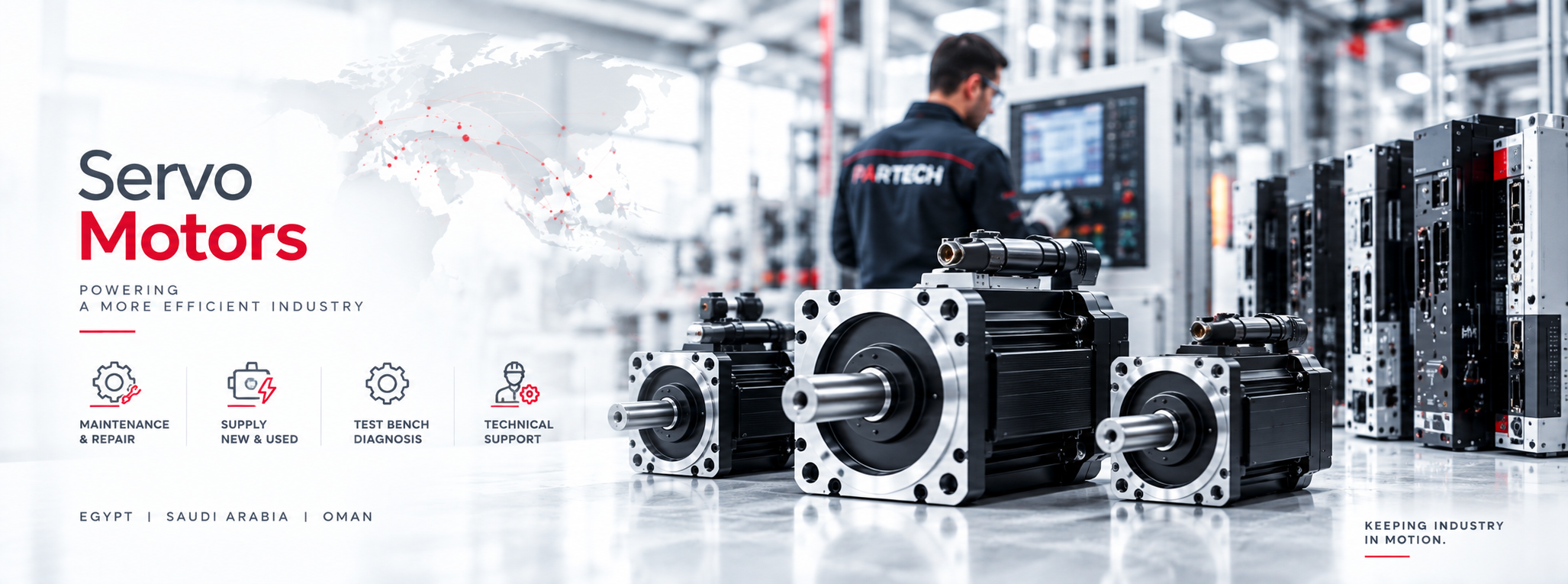 Partech servo motor and drive repair engineering